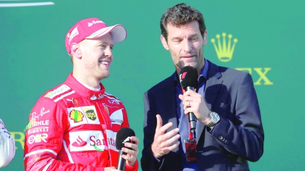 Webber hails former F1 team-mate Vettel after 'pretty tense' time 1 Webber hails former F1 team-mate Vettel after 'pretty tense' time