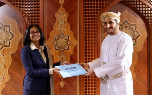 Al Harthi receives credentials of UNICEF Representatives