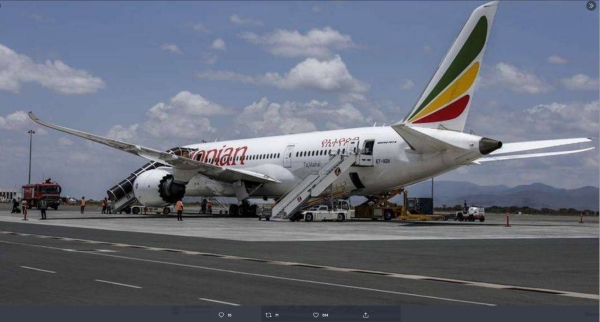 Ethiopian pilots overshoot runway after falling asleep