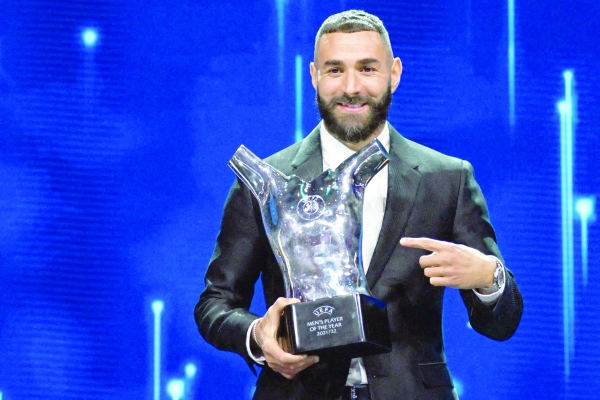 Real's Benzema named Uefa player of year