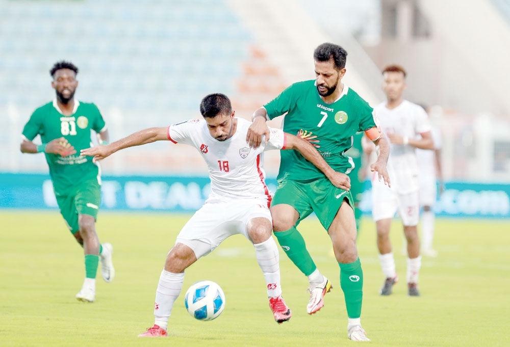 ركلة جزائية تمنح النهضة الفوز على نادي عمان