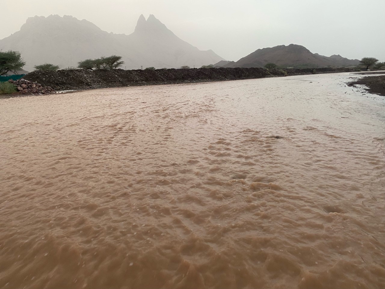 هطول أمطار  على محافظة الظاهرة