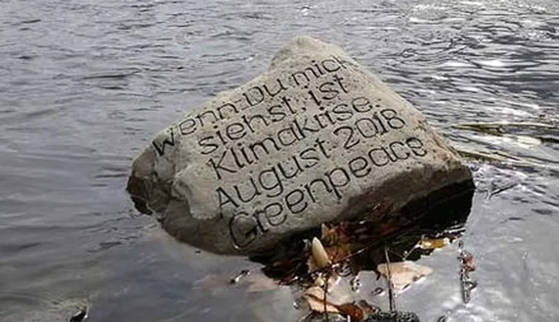 جفاف الأنهار في أوروبا يكشف منحوتة “حجارة الجوع”