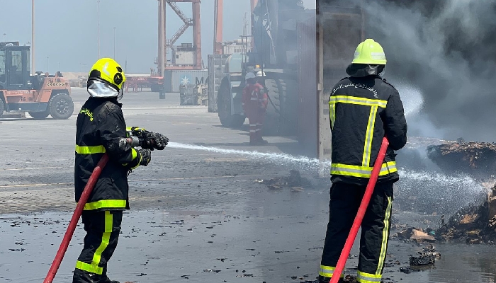 Container at Salalah Port catches fire