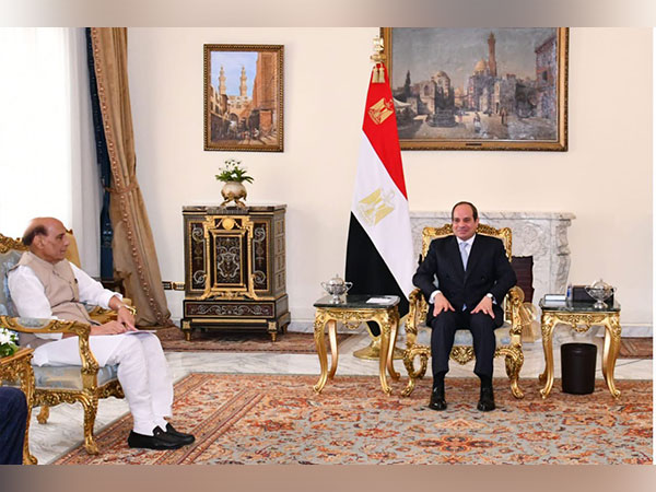 Rajnath Singh calls on Egyptian President Abdel Fattah El-Sisi in Cairo