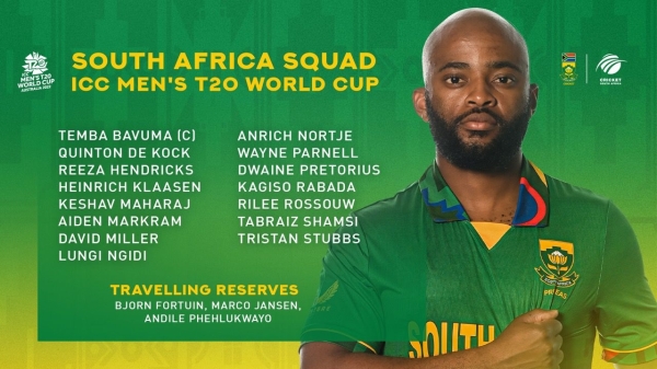 Bavuma back to lead South Africa at T20 World Cup