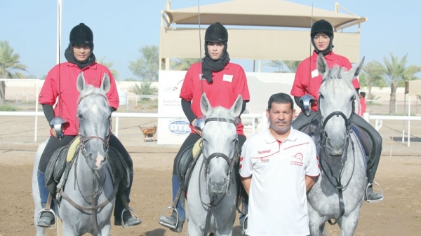 Oman women riders train hard for Jordan tent pegging