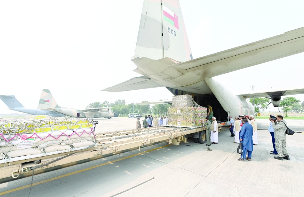 بناء على الأوامر السامية.. تسيير رحلات إغاثة جوية إلى باكستان