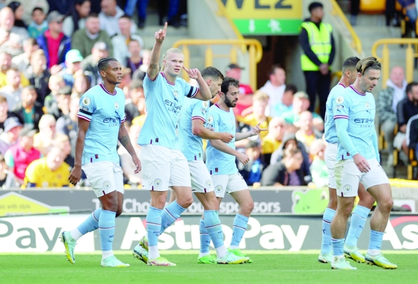 Early Grealish, Haaland goals ease Man City to win at 10-man Wolves