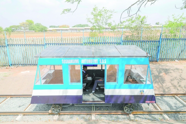 S Africa teens build solar train as power cuts haunt commuters