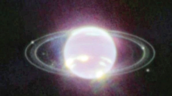 Neptune’s delicate rings captured in new Webb image