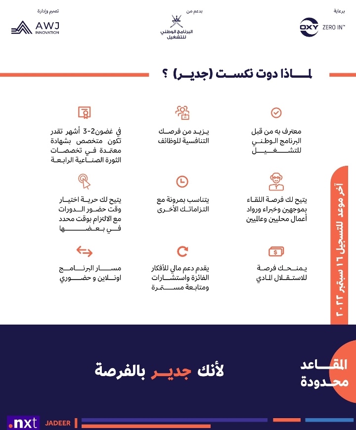 فتح باب التسجيل في برنامج جدير للتطوير الريادي في التقنيات المتقدمة 4 IMG ٢٠٢٢٠٩١١ ٠٦٢٥٣٣