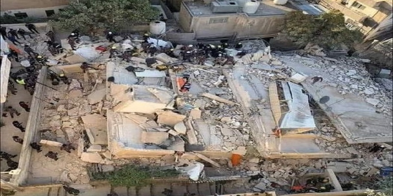 الأردن: ارتفاع حصيلة ضحايا انهيار مبنى سكني إلى 13 قتيلًا