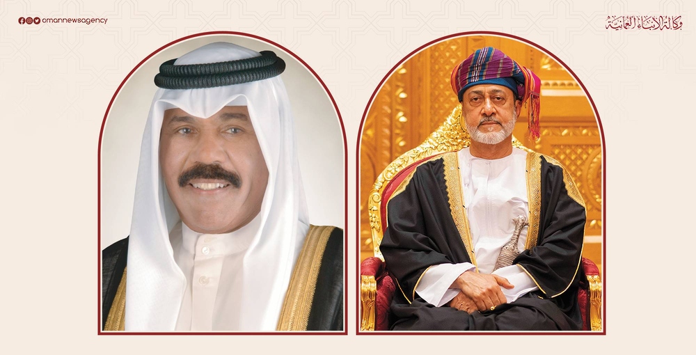 جلالة السلطان يهنئ أمير الكويت بمناسبة ذكرى توليه مقاليد الحكم