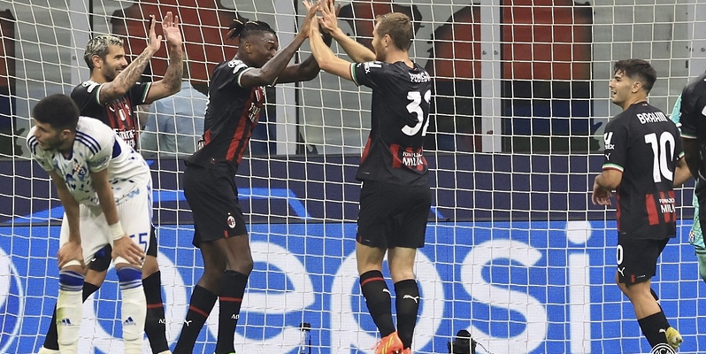 نادي ميلان الإيطالي يفوز على دينامو زغرب الكرواتي بثلاثية في دوري أبطال أوروبا