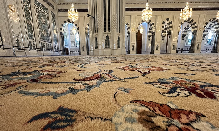 Iconic carpet, chandelier at the Grand Mosque  is a big attraction for tourists