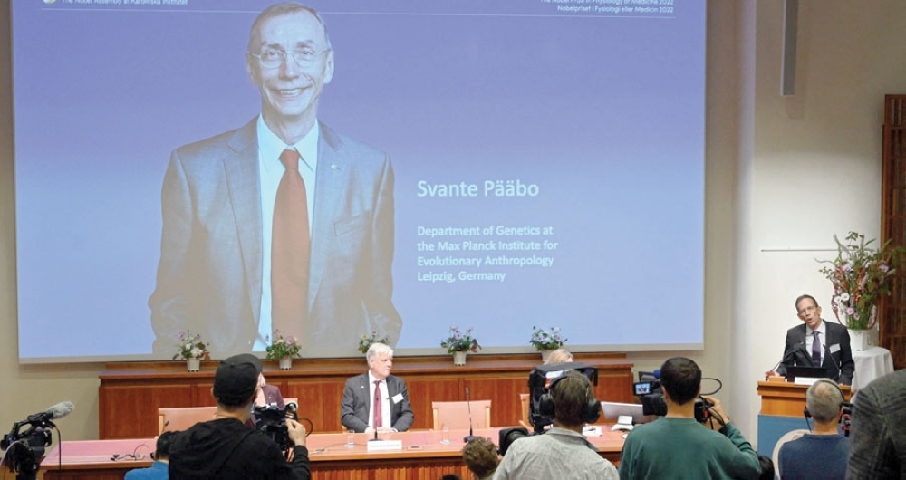 نوبل للطب للسويدي سفانته بيبو عن دراساته حول «التطور البشري»