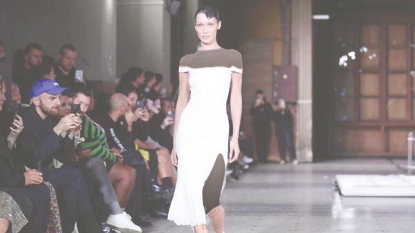 Bella Hadid’s spray on dress: Paris fashion week highlights