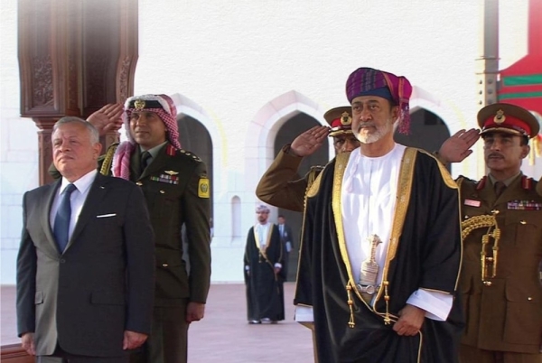 King of Jordan arrives in Oman