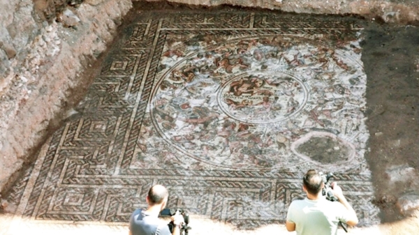 Syria uncovers ‘unmatched’ Roman-era mosaic in ex-rebel stronghold