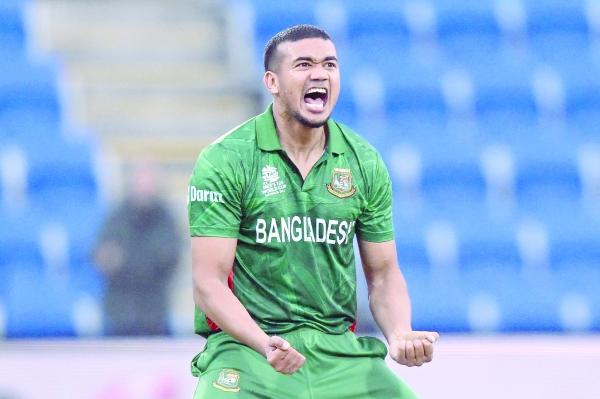 Taskin stars as Bangladesh win first-ever Super 12 match