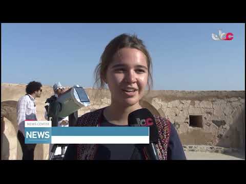 Observing partial solar eclipse from Jabreen Castle in Wilaya of Bahla