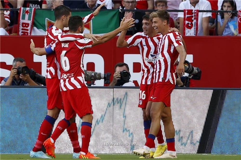 أتلتيكو مدريد يفوز على إشبيلية بثنائية بالدوري الإسباني