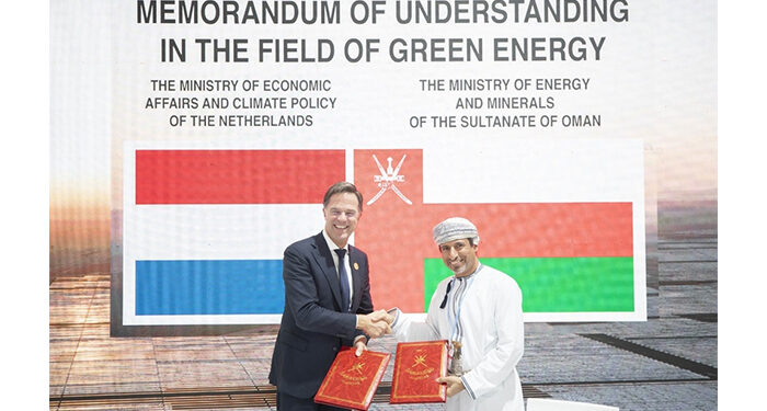 Oman, the Netherlands ink green energy pact 1 Oman, the Netherlands ink green energy pact