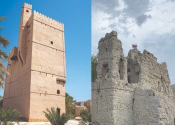 We Love Oman: Al Fiqain Castle stands tall with its high towers