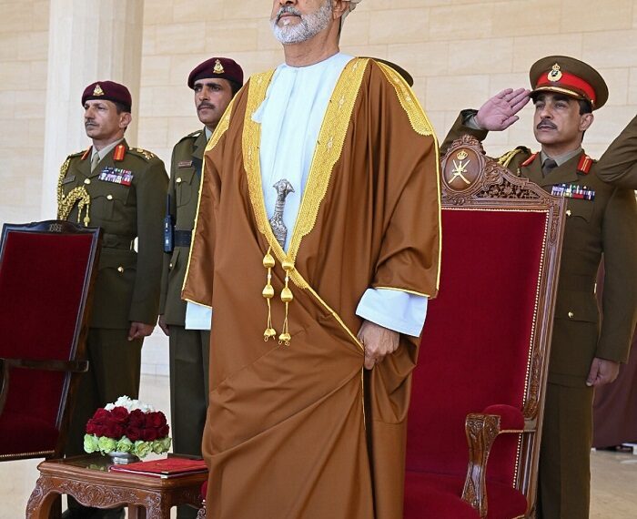 His Majesty presides over a military parade in Dhofar on the occasion of the 52nd National Day