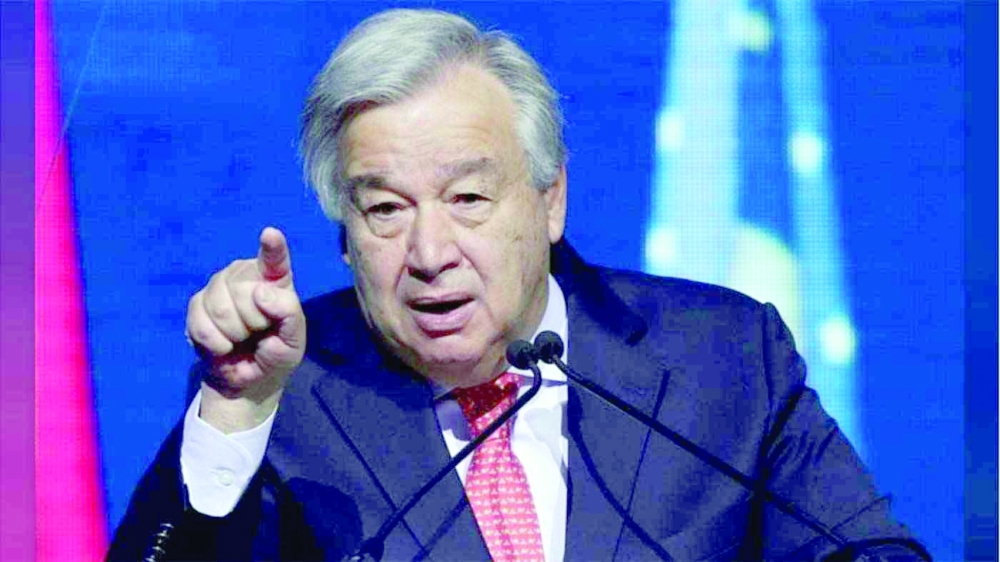 تعقد بمصر الإسبوع القادم
جوتيريش يدعو للتركيز على الطموح والثقة في قمة المناخ