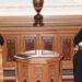 On Behalf of HM, HH Sayyid Fahd receives IPU President
