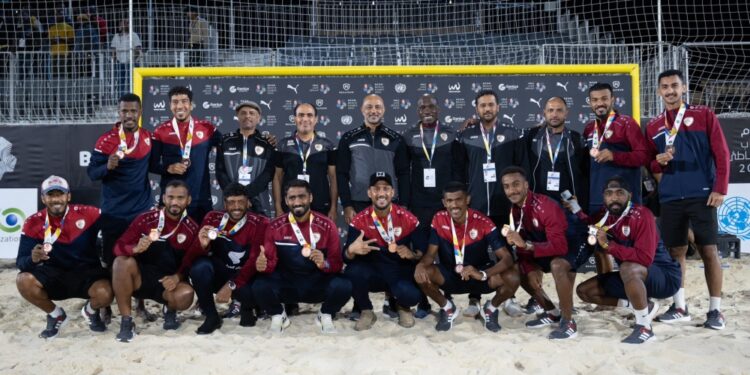 «شاطئية القدم» يتوج ببرونزية كأس نيوم الدولية 1 «شاطئية القدم» يتوج ببرونزية كأس نيوم الدولية