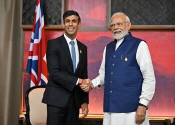 India's Modi and Britain's Sunak meet at G20