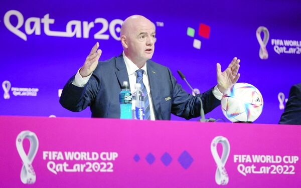 Fifa chief accuses Qatar critics of hypocrisy