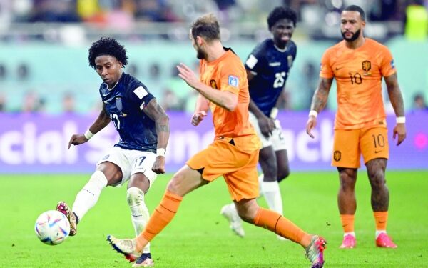 Valencia leads Ecuador to deserved share of spoils against Dutch