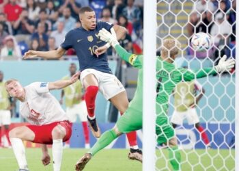 Mbappe double sinks Denmark
