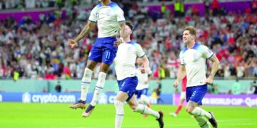 England roar into last 16 as Rashford scores twice in 3-0 Wales rout