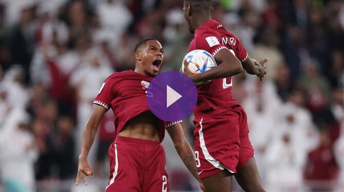 قطر تسجل هدفاً لأول مرة في تاريخها ضمن كأس العالم FIFA قطر 2022™
