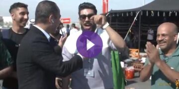 الجماهير السعودية تتوافد عبر منفذ أبو سمرة الحدودي