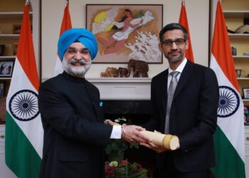 India’s envoy to US hands over Padma Bhushan to Sundar Pichai
