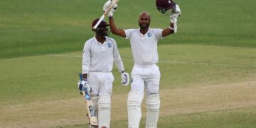 West Indies' Brathwaite hits ton after Labuschagne feat