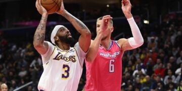 Davis scores 55 to propel Lakers past Wizards, Celtics beat Nets