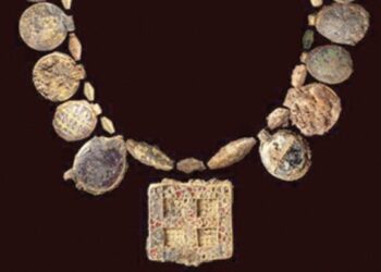 1,300-year-old necklace among treasures found buried at housing site