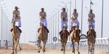 الهجانة السلطانية تشارك في مهرجان الملك عبد العزيز للإبل