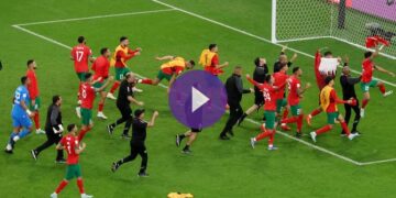 شاهد فرحة لاعبي المنتخب المغربي بالتأهل إلى نصف نهائي كأس العالم FIFA قطر 2022™