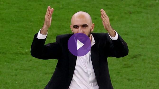 الركراكي يشيد بإنجاز المنتخب المغربي