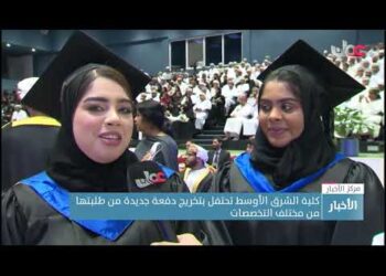كلية الشرق الأوسط تحتفل بتخريج دفعة جديدة من طلبتها من مختلف التخصصات
