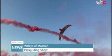 Paragliding Show in Wilaya of Masirah