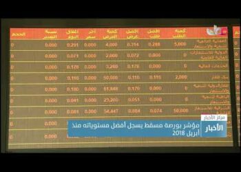 مؤشر بورِصة مسقط يسجل أفضل مستوياته منذ عام 2018 والقيمة السوقية تسجل أكثر من 23 مليار ريال عماني.